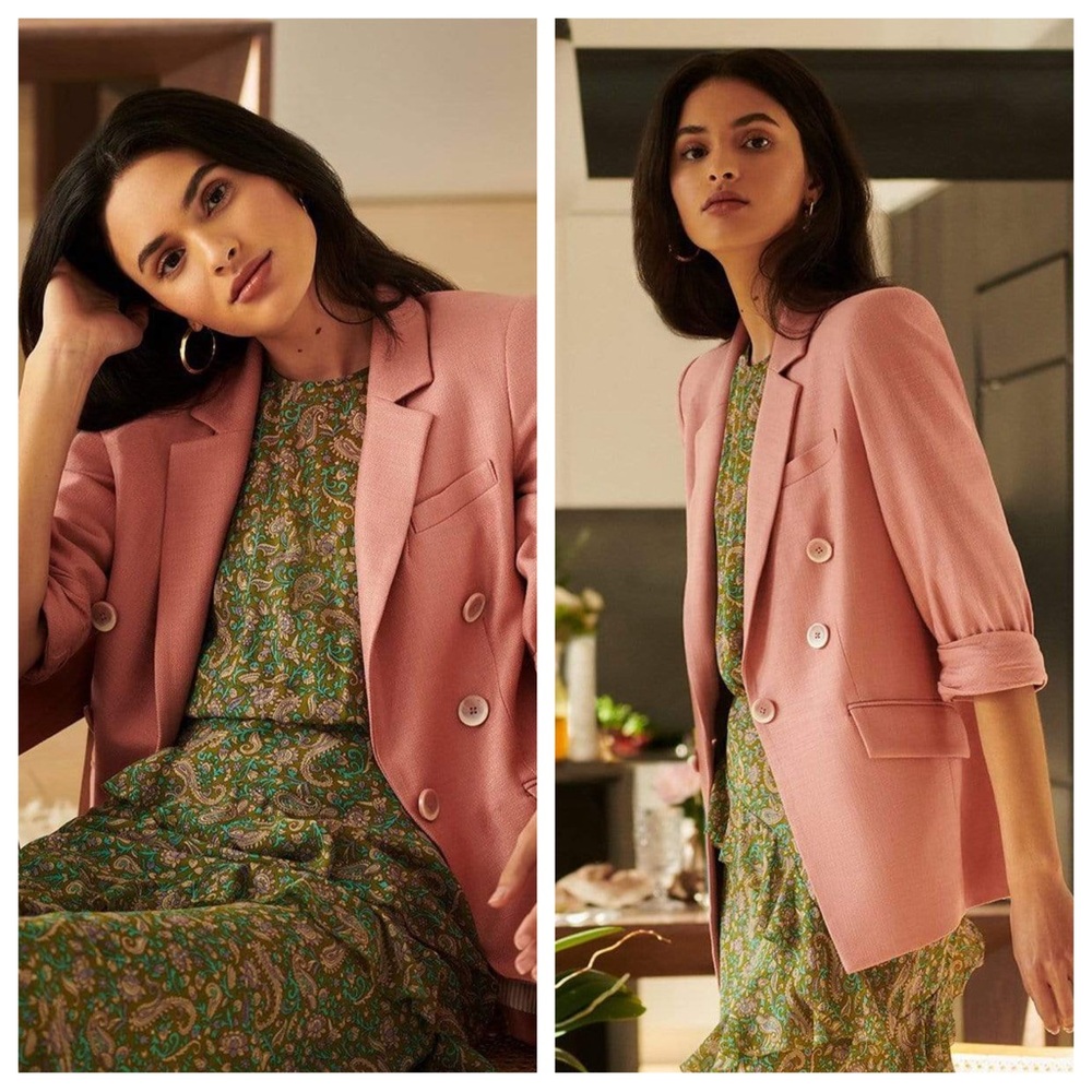 Veronica Beard Odile Sateen Twill Dickey Jacket Rosewood Size 4